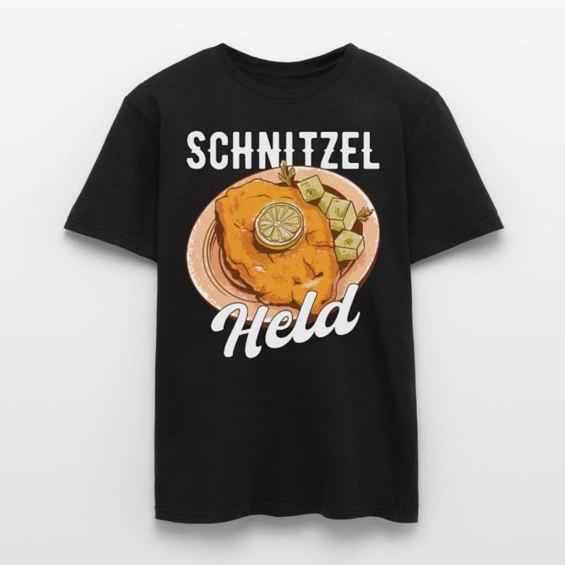 Schnitzel Held Fleisch Geschenk Männer T-Shirt