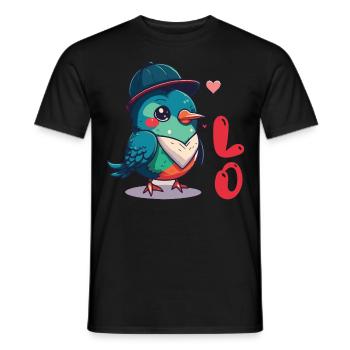 Petite amie, petit ami, homme, partenaire de la Saint-Valentin - T-shirt homme - noir - Devant - AI Model Male 178 light (178cm)