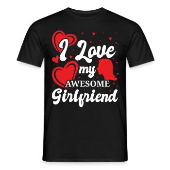 Petite amie, petit ami, homme, partenaire de la Saint-Valentin - T-shirt homme - noir - Devant - AI Model Male 178 light (178cm)