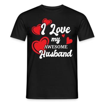 Petite amie, petit ami, homme, partenaire de la Saint-Valentin - T-shirt homme - noir - Devant - AI Model Male 178 light (178cm)