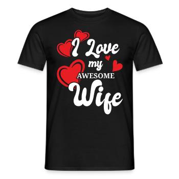 Petite amie, petit ami, homme, partenaire de la Saint-Valentin - T-shirt homme - noir - Devant - AI Model Male 178 light (178cm)