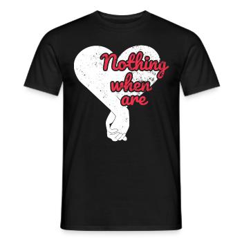 Petite amie, petit ami, homme, partenaire de la Saint-Valentin - T-shirt homme - noir - Devant - AI Model Male 178 light (178cm)