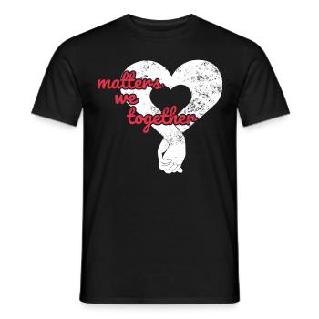 Petite amie, petit ami, homme, partenaire de la Saint-Valentin - T-shirt homme - noir - Devant - AI Model Male 178 light (178cm)