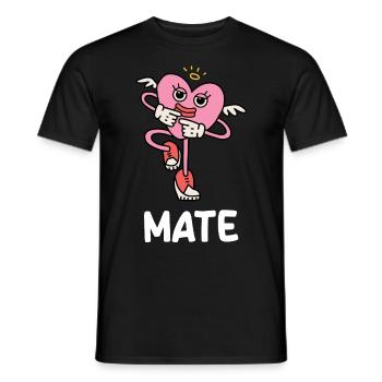 Petite amie, petit ami, homme, partenaire de la Saint-Valentin - T-shirt homme - noir - Devant - AI Model Male 178 light (178cm)