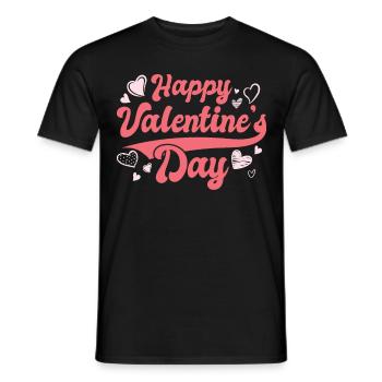 Petite amie, petit ami, homme, partenaire de la Saint-Valentin - T-shirt homme - noir - Devant - AI Model Male 178 light (178cm)