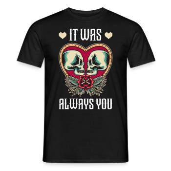 Petite amie, petit ami, homme, partenaire de la Saint-Valentin - T-shirt homme - noir - Devant - AI Model Male 178 light (178cm)
