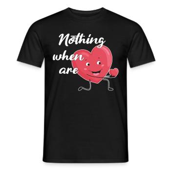 Petite amie, petit ami, homme, partenaire de la Saint-Valentin - T-shirt homme - noir - Devant - AI Model Male 178 light (178cm)
