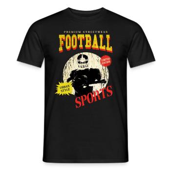 Joueur de football américain Vintage Retro USA Sport - T-shirt homme - noir - Devant - AI Model Male 178 light (178cm)