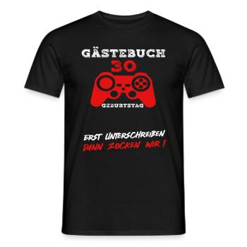 30 Geburtstag Gamer 30 Jahre Gaming Spruch - Männer T-Shirt - Schwarz - Vorne - AI Model Male 178 light (178cm)