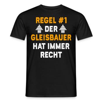 Gleisbauer Geschenk Geburtstag Spruch - Männer T-Shirt - Schwarz - Vorne - AI Model Male 178 light (178cm)
