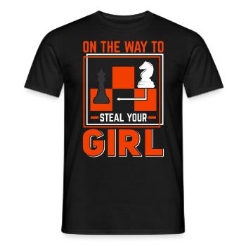 Chess Chess Player Tournament for Clever Minds - Men's T-Shirt - black - Front - AI Model Male 178 light (178cm)