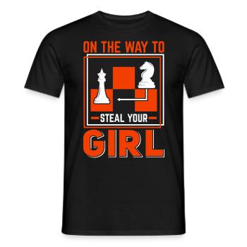 Chess Chess Player Tournament for Clever Minds - Men's T-Shirt - black - Front - AI Model Male 178 light (178cm)
