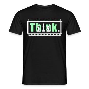 Tournoi de joueurs d’échecs pour esprits intelligents - T-shirt homme - noir - Devant - AI Model Male 178 light (178cm)