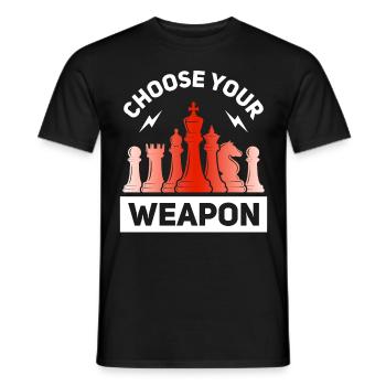 Chess Chess Player Tournament for Clever Minds - Men's T-Shirt - black - Front - AI Model Male 178 light (178cm)