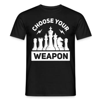 Chess Chess Player Tournament for Clever Minds - Men's T-Shirt - black - Front - AI Model Male 178 light (178cm)