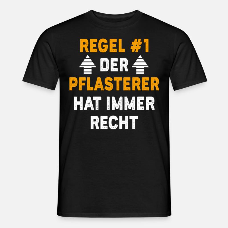 Pflasterer Geschenk Geburtstag Spruch - Männer T-Shirt - Schwarz