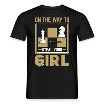 Tournoi de joueurs d’échecs pour esprits intelligents - T-shirt homme - noir - Devant - AI Model Male 178 light (178cm)