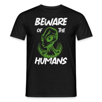 Alien, UFO, UAP, Space, Space Flying Object - Men's T-Shirt - black - Front - AI Model Male 178 light (178cm)