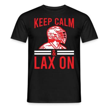 Lacrosse LAX Club Team Players Coaches Fans Coach - Men's T-Shirt - black - Front - AI Model Male 178 light (178cm)