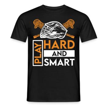 Lacrosse LAX Club Team Players Coaches Fans Coach - Men's T-Shirt - black - Front - AI Model Male 178 light (178cm)