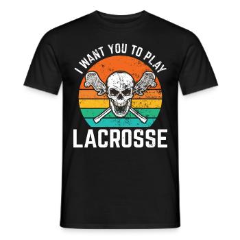 Lacrosse LAX Club Team Players Coaches Fans Coach - T-shirt homme - noir - Devant - AI Model Male 178 light (178cm)