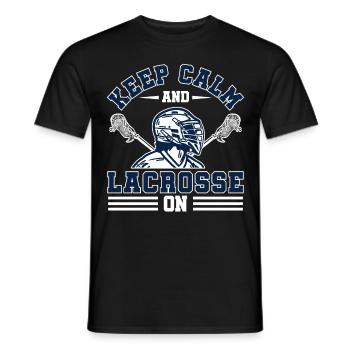 Lacrosse LAX Club Team Players Coaches Fans Coach - Men's T-Shirt - black - Front - AI Model Male 178 light (178cm)