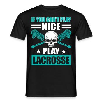 Lacrosse LAX Club Team Players Coaches Fans Coach - Men's T-Shirt - black - Front - AI Model Male 178 light (178cm)