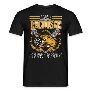 Lacrosse LAX Club Team Players Coaches Fans Coach - Men's T-Shirt - black - Front - AI Model Male 178 light (178cm)