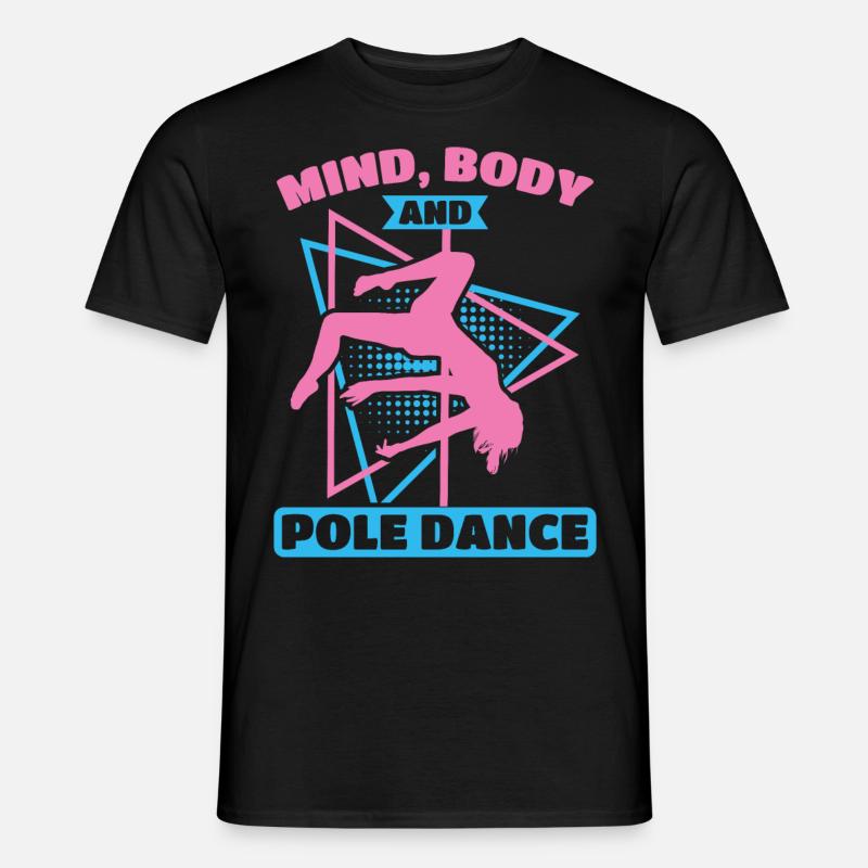 Pole Dance Tänzerin, Stangentanz, Pole Dancing - Männer T-Shirt - Schwarz