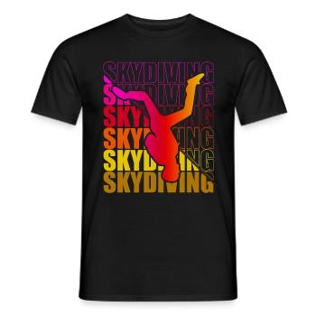 Skydive Freefly Fallschirmspringer Shirt Skydiving - Männer T-Shirt - Schwarz - Vorne - AI Model Male 178 light (178cm)