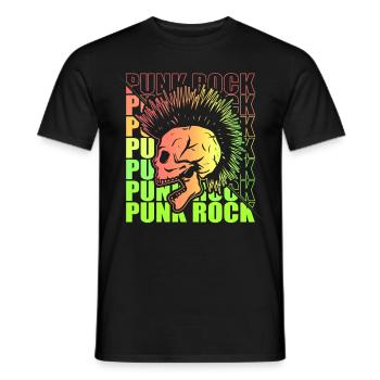 Punk Rock Pogo Anarchie Punks Punk Rocker Punk - T-shirt homme - noir - Devant - AI Model Male 178 light (178cm)