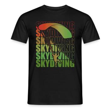 Skydive Freefly Fallschirmspringer Shirt Skydiving - Männer T-Shirt - Schwarz - Vorne - AI Model Male 178 light (178cm)