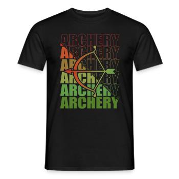 Bogensport Bogenschütze Bogenschießen Pfeil Bogen - Männer T-Shirt - Schwarz - Vorne - AI Model Male 178 light (178cm)