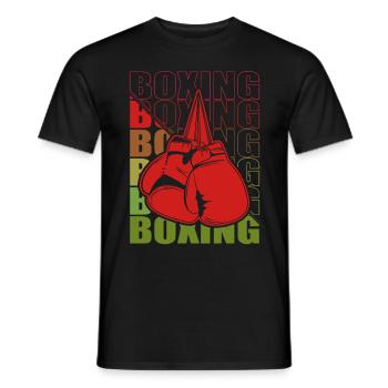 Boxen Martial Arts Boxing Box Club Boxer - Men's T-Shirt - black - Front - AI Model Male 178 light (178cm)