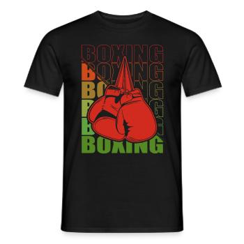Boxen Martial Arts Boxing Box Club Boxer - Men's T-Shirt - black - Front - AI Model Male 178 light (178cm)