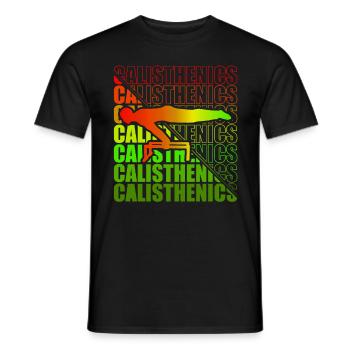 Gymnastique Gymnastique Gymnastique Fitness - T-shirt homme - noir - Devant - AI Model Male 178 light (178cm)