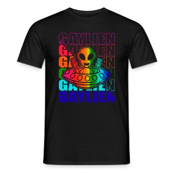 Gender Lesben, Schwule, Trans, Queer Regenbogen - Männer T-Shirt - Schwarz - Vorne - AI Model Male 178 light (178cm)