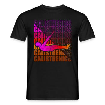 Gymnastique Gymnastique Gymnastique Fitness - T-shirt homme - noir - Devant - AI Model Male 178 light (178cm)