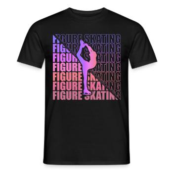 Figure Skating Club Girl Figure Skating - Men's T-Shirt - black - Front - AI Model Male 178 light (178cm)