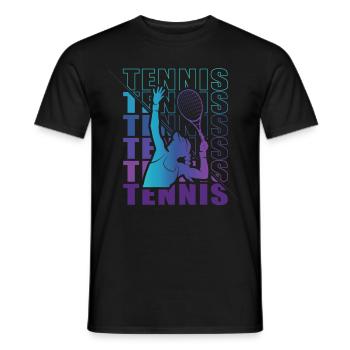 Vêtements pour joueurs de tennis Tennis Femmes Filles - T-shirt homme - noir - Devant - AI Model Male 178 light (178cm)
