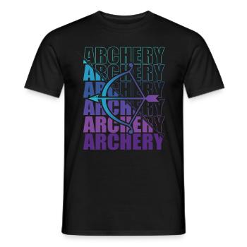 Bogensport Bogenschütze Bogenschießen Pfeil Bogen - Männer T-Shirt - Schwarz - Vorne - AI Model Male 178 light (178cm)