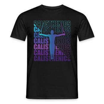 Gymnastique Gymnastique Gymnastique Fitness - T-shirt homme - noir - Devant - AI Model Male 178 light (178cm)