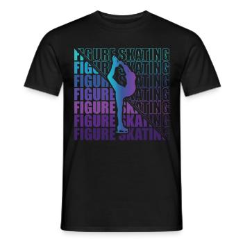 Figure Skating Club Girl Figure Skating - Men's T-Shirt - black - Front - AI Model Male 178 light (178cm)