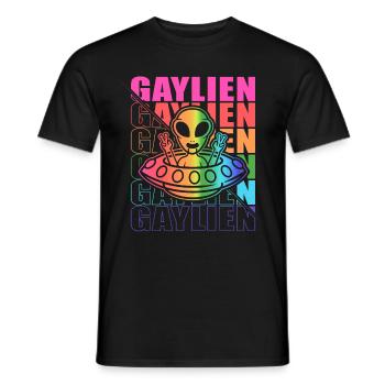 Gender Lesben, Schwule, Trans, Queer Regenbogen - Männer T-Shirt - Schwarz - Vorne - AI Model Male 178 light (178cm)