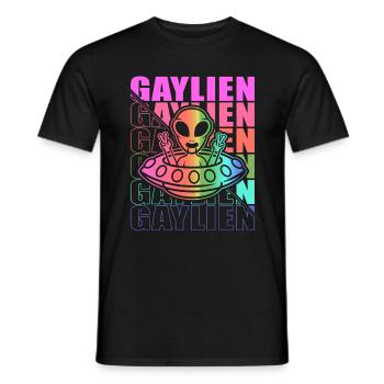 Gender Lesben, Schwule, Trans, Queer Regenbogen - Männer T-Shirt - Schwarz - Vorne - AI Model Male 178 light (178cm)