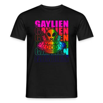 Gender Lesbian, Gay, Trans, Queer Rainbow - Men's T-Shirt - black - Front - AI Model Male 178 light (178cm)