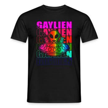 Gender Lesben, Schwule, Trans, Queer Regenbogen - Männer T-Shirt - Schwarz - Vorne - AI Model Male 178 light (178cm)