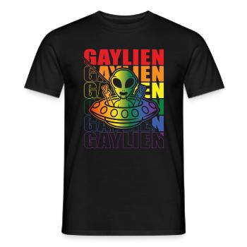 Gender Lesbian, Gay, Trans, Queer Rainbow - Men's T-Shirt - black - Front - AI Model Male 178 light (178cm)