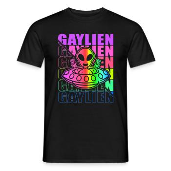 Gender Lesben, Schwule, Trans, Queer Regenbogen - Männer T-Shirt - Schwarz - Vorne - AI Model Male 178 light (178cm)
