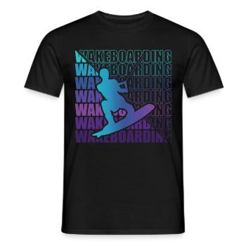 Wakeboard Wakeboarder Wakeboarding Freestyle DNA - Men's T-Shirt - black - Front - AI Model Male 178 light (178cm)